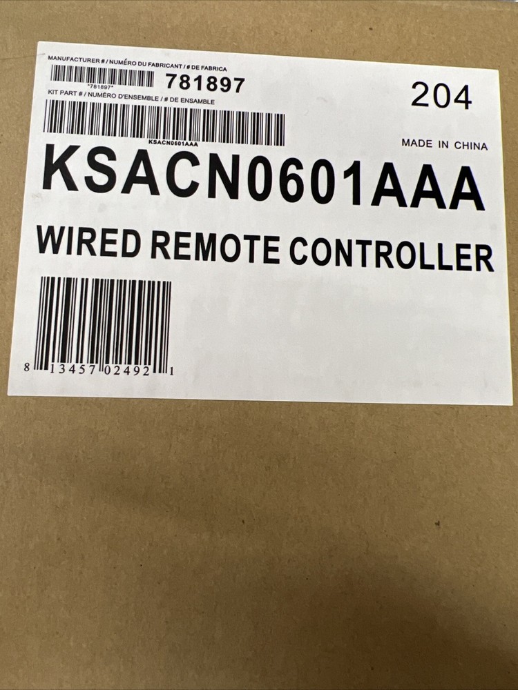 Carrier KSACN0601AAA Wired Remote Control 7-Day Programmable Thermostat