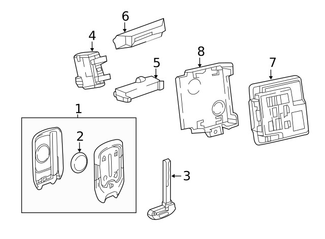 Genuine GM Keyless Entry Control Module Bracket 84061677