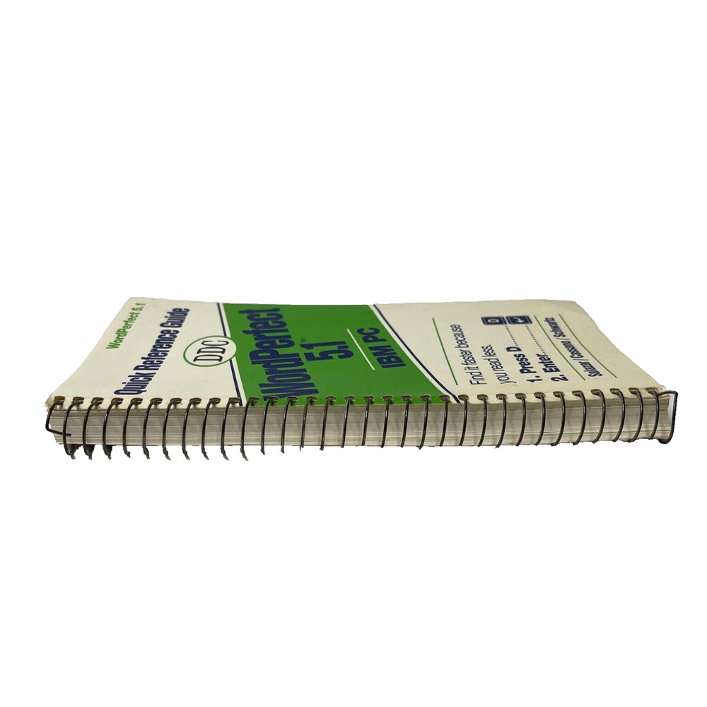 Vintage DDC Microsoft Windows 5.1 IBM PC Quick Reference Guide Book 1990's