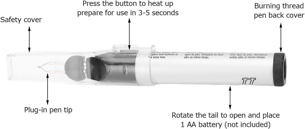 Thread Burner Pen, Handheld Thread Zapper,Quick Melt One Touch Thread Burning To