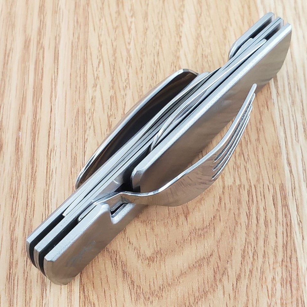 Browning Camping Knife Stainless Handle Blade Fork Spoon Bottle/Can Openers