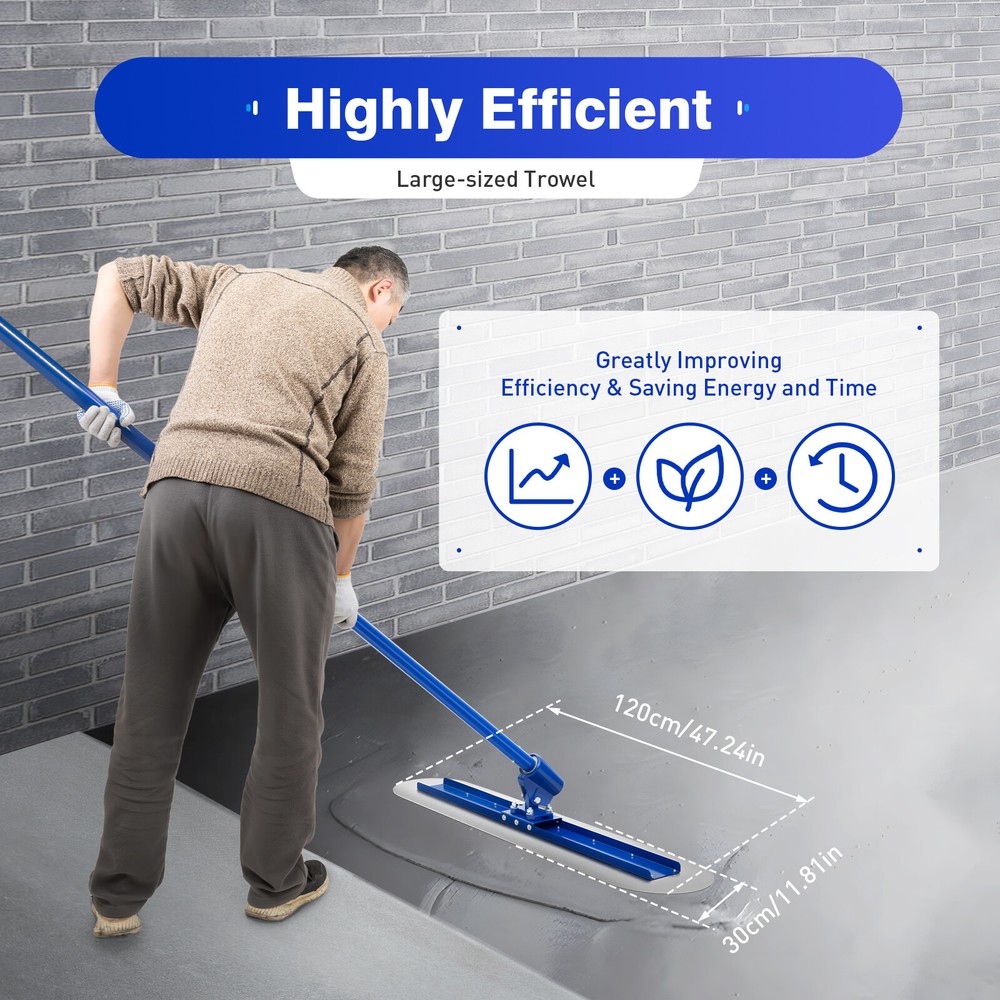 Bull Float Concrete Float Concrete Finishing Trowel Kit with Float Handle 1.8M