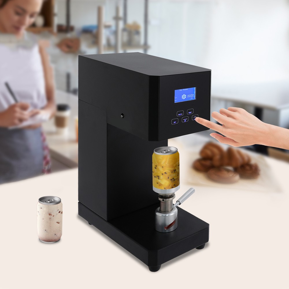 Semi Automatic Pop Can Sealing Machine Cola Can Sealer Container Plastic Bottles