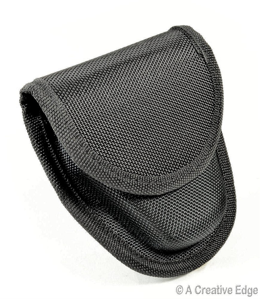 Professional Heavy Duty Tactical Handcuff Sheath - Quick Release Black Nylon