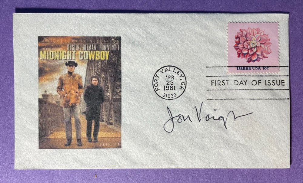 SIGNED JON VOIGHT FDC AUTOGRAPHED FIRST DAY COVER - MIDNIGHT COWBOY