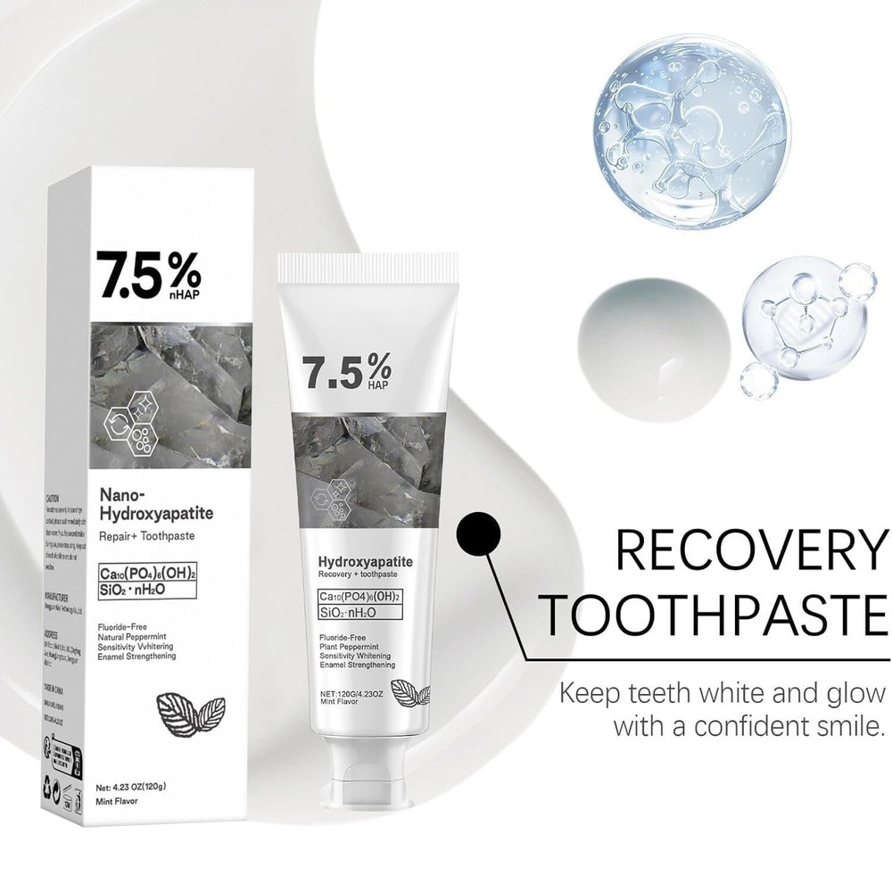 7.5% Hydroxyapatite Toothpaste Remove Yellow Tooth Stains For Sensitive Teeth~👍