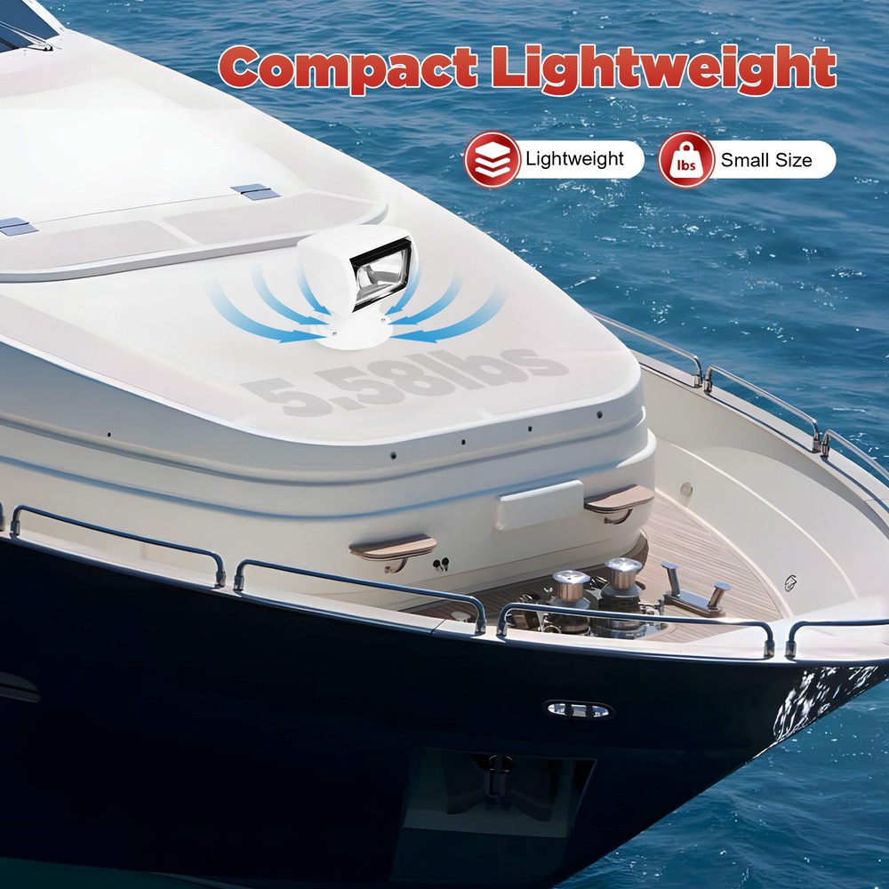 Remote Control Spot Light,12V 100W Marine Spotlight,Boat Search Light