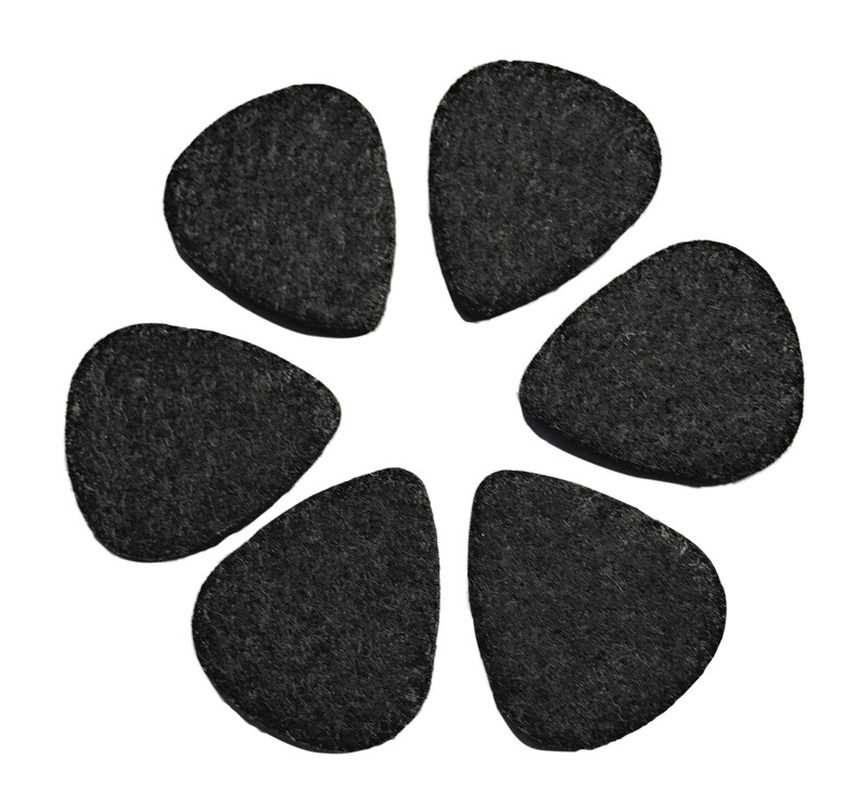BoloPick Felt Pick for Ukulele 6 Pack in Black