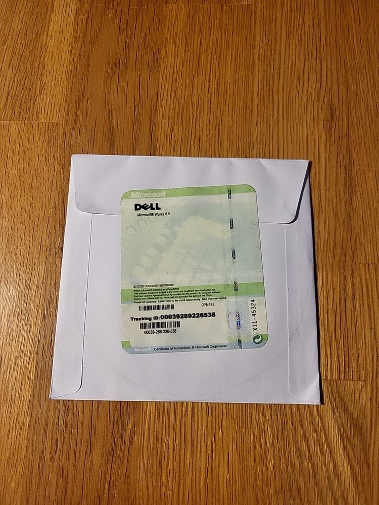 DELL Microsoft Works 8.5 CD With Key Sealed in original envelope