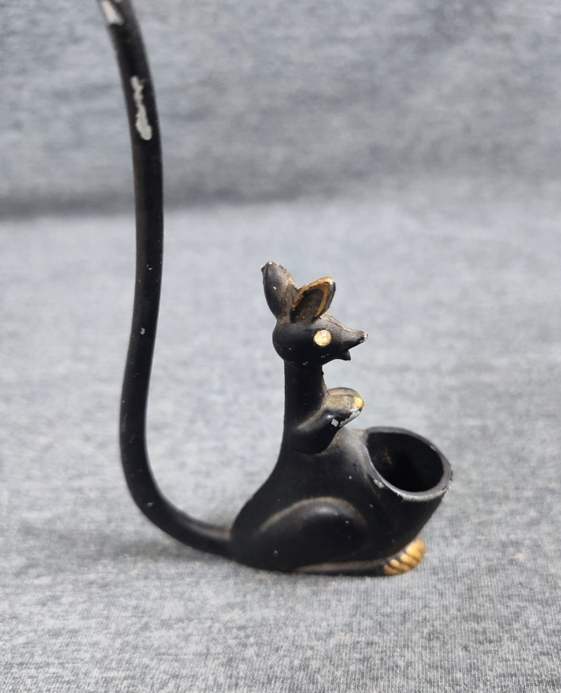 Vintage Brass Kangaroo Matchstick/Toothpick Holder