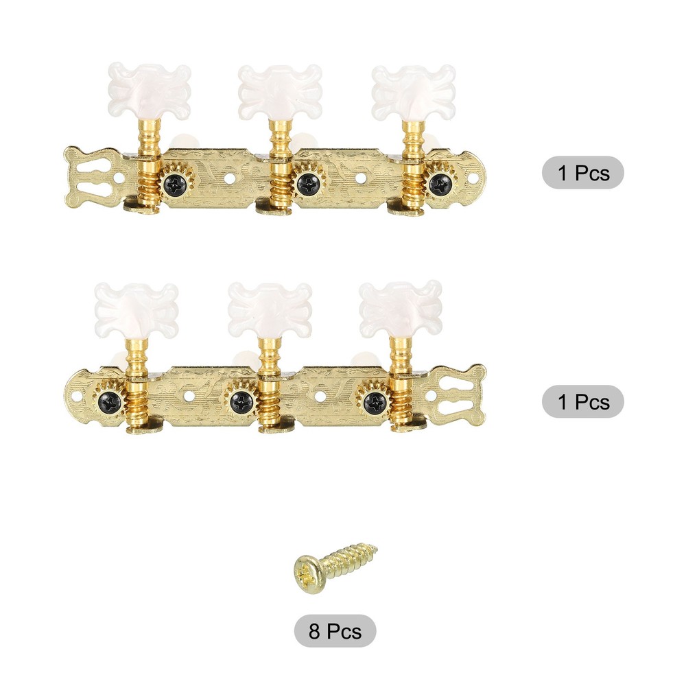 1 Set Classical Guitar String Tuners Keys Machine Head Tuning Peg 3 Left 3 Right