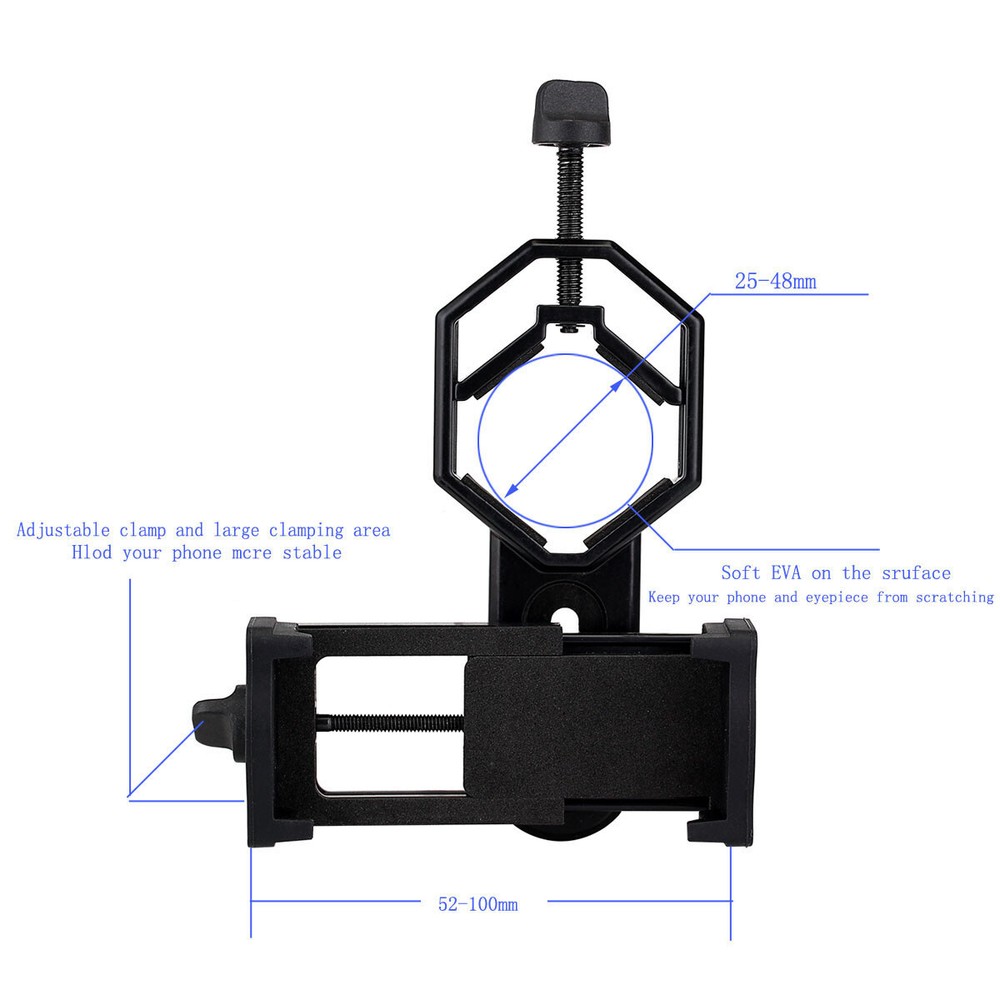 Universal Cell Phone Bracket Adapter Mount for Telescope Spotting Scope svbony