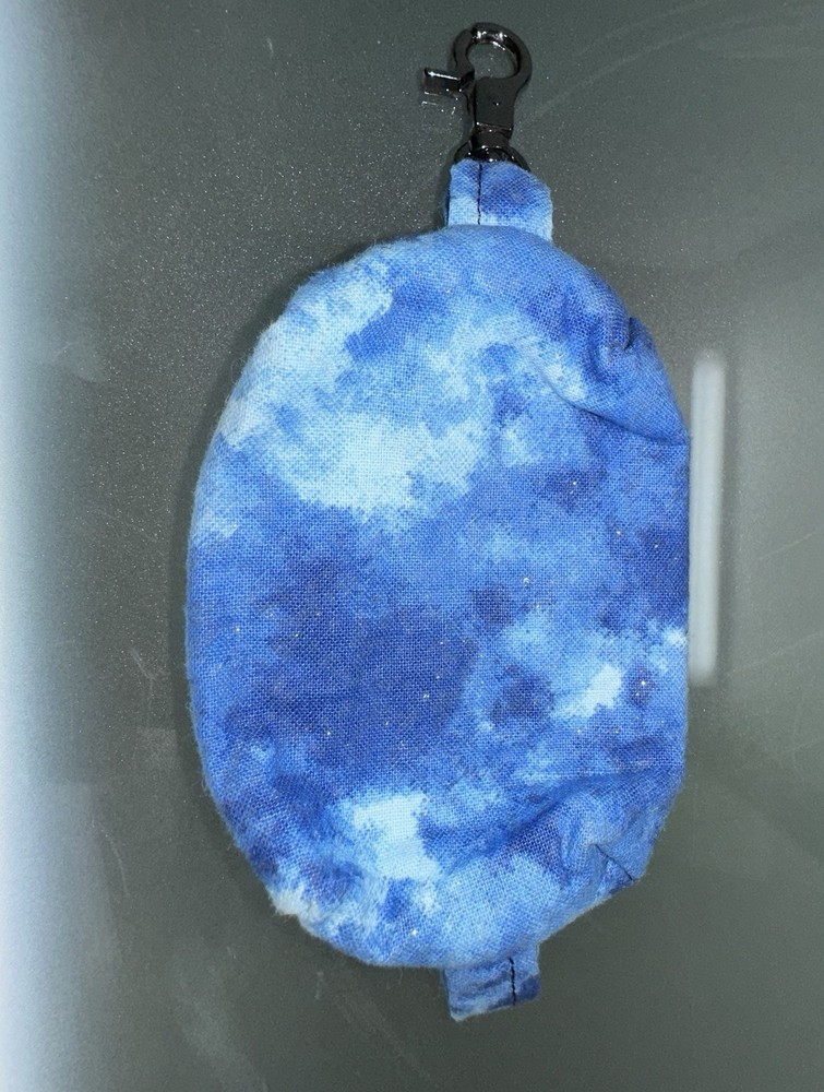 Handmade Pet Bag Holder / Blue tie-dye Pattern