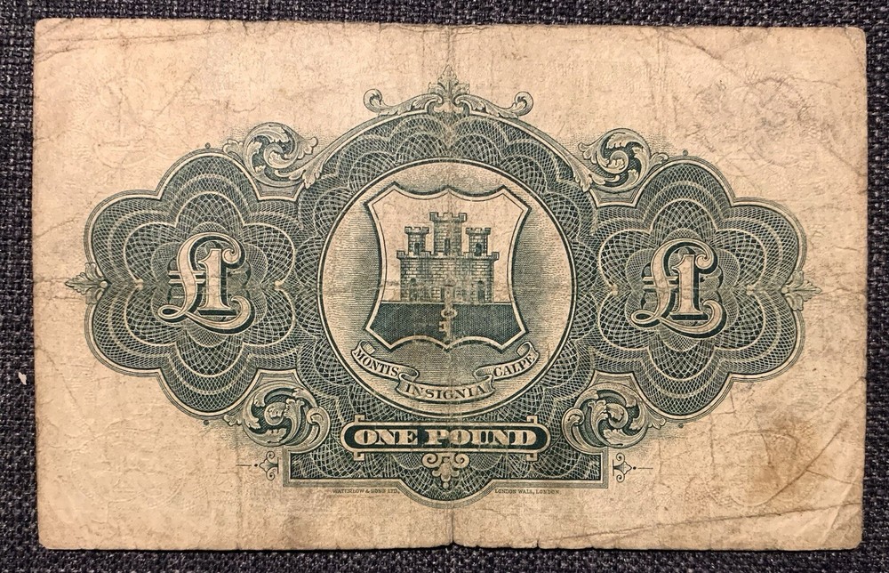 1942 GIBRALTAR One Pound £1 & 10 Shillings notes