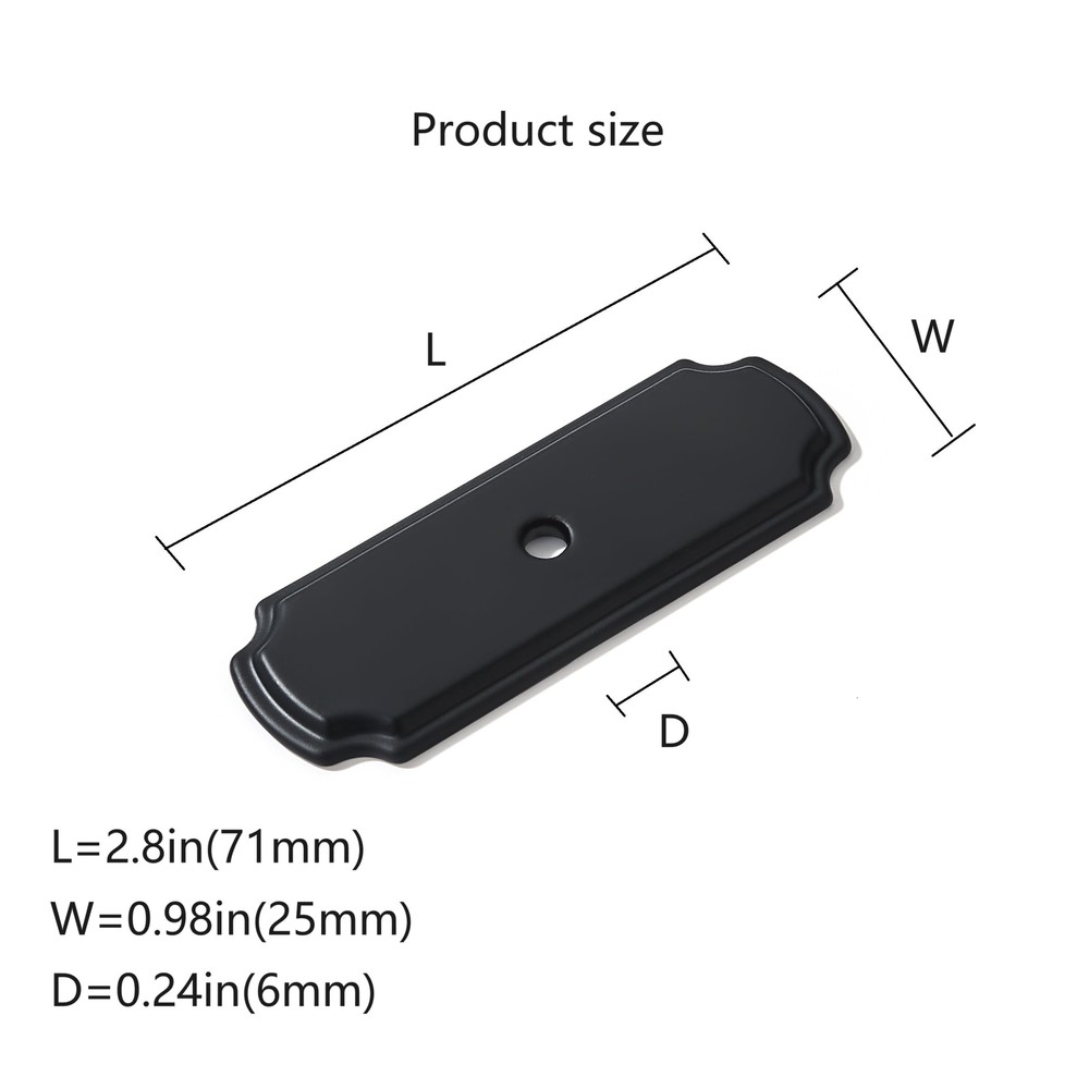 10 Pack Backplate for Cabinet Knobs Matte Black Cabinet Hardware Knob Backpla...