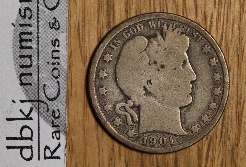 1901 (P) - Barber Half Dollar - G - Good