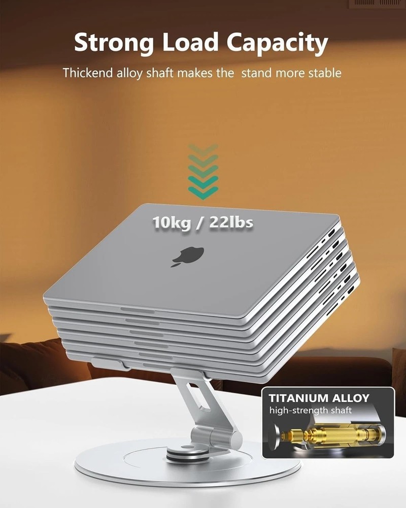 Adjustable Laptop Stand with Phone Holder