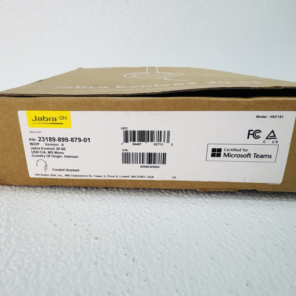 Jabra Evolve2 30 SE USB-C/A, MS Mono Headset