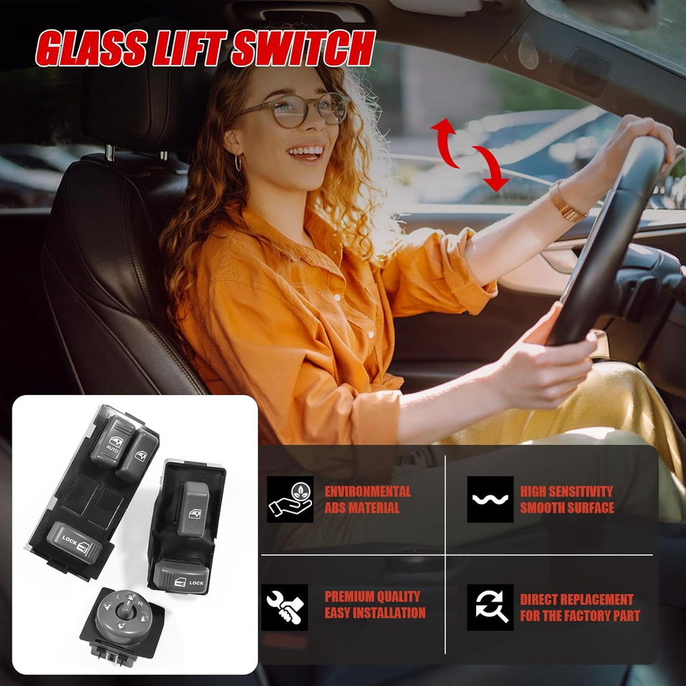 Power Window Control Switch Button&Passenger Side Door Lock Switch&Mirror Switch