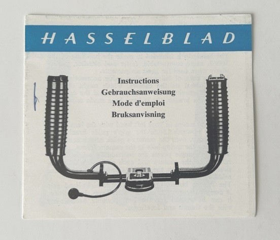Hasselblad Double Handlegrip for 500EL Instruction Manual