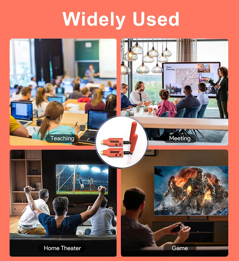 1080p Wireless HDMI Extender Video Transmitter and Receiver Display PC TV Share