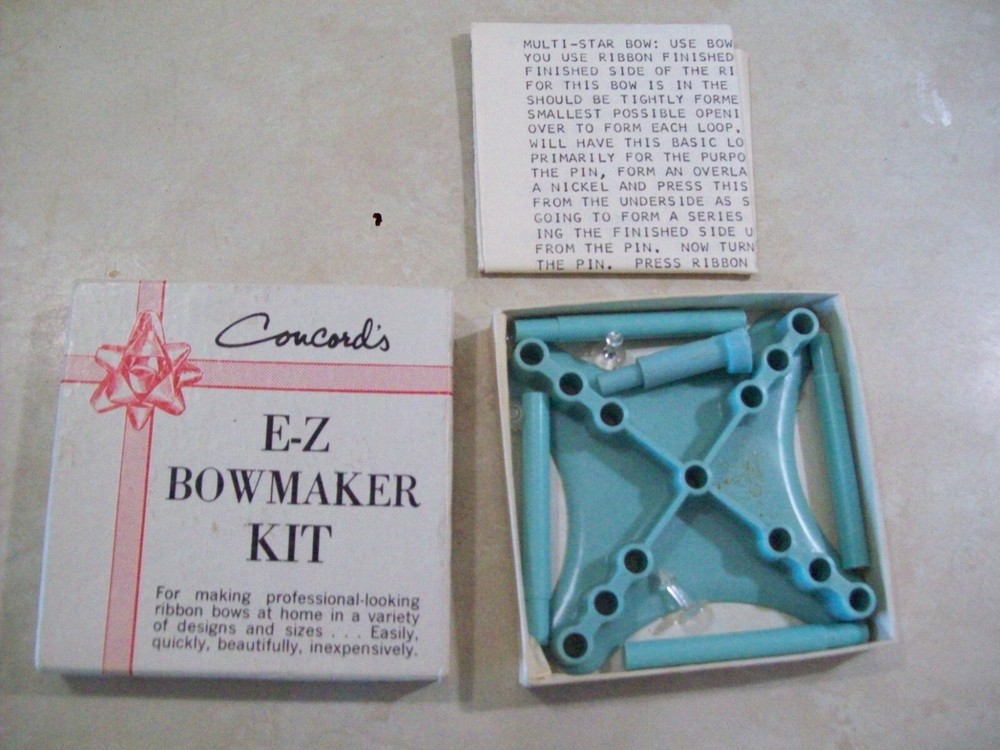 VINTAGE CONCORD'S E-Z BOWMAKER KIT with INSTRUCTIONS