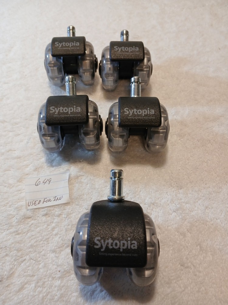 Sytopia Wheels 5 Replacement Wheels For Bussines Chairs .Nylon For Easy Rolli