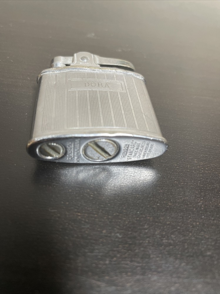 Vintage Ronson Standard lighter engraved Dora name / dent