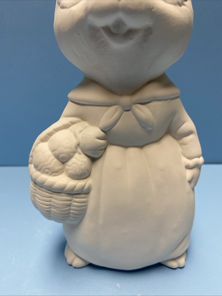 Ceramic Bisque Happy Easter Bunnie Ready To Paint For Easter