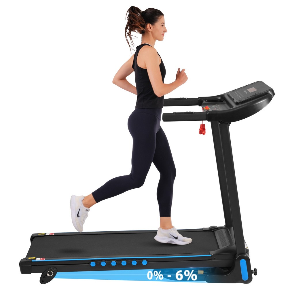 Hydraulic System Auto-Folding Treadmill with Incline Walking Running Machine New