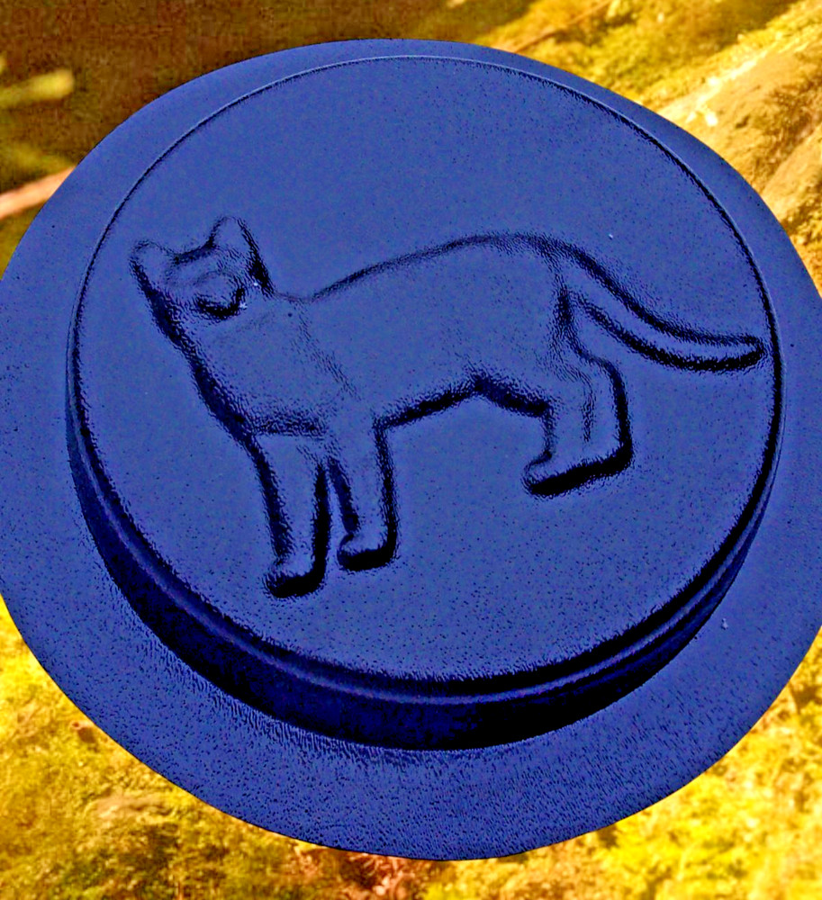 Cat stepping stone mold plastic reusable casting concrete mould 8" x 1.25" thick