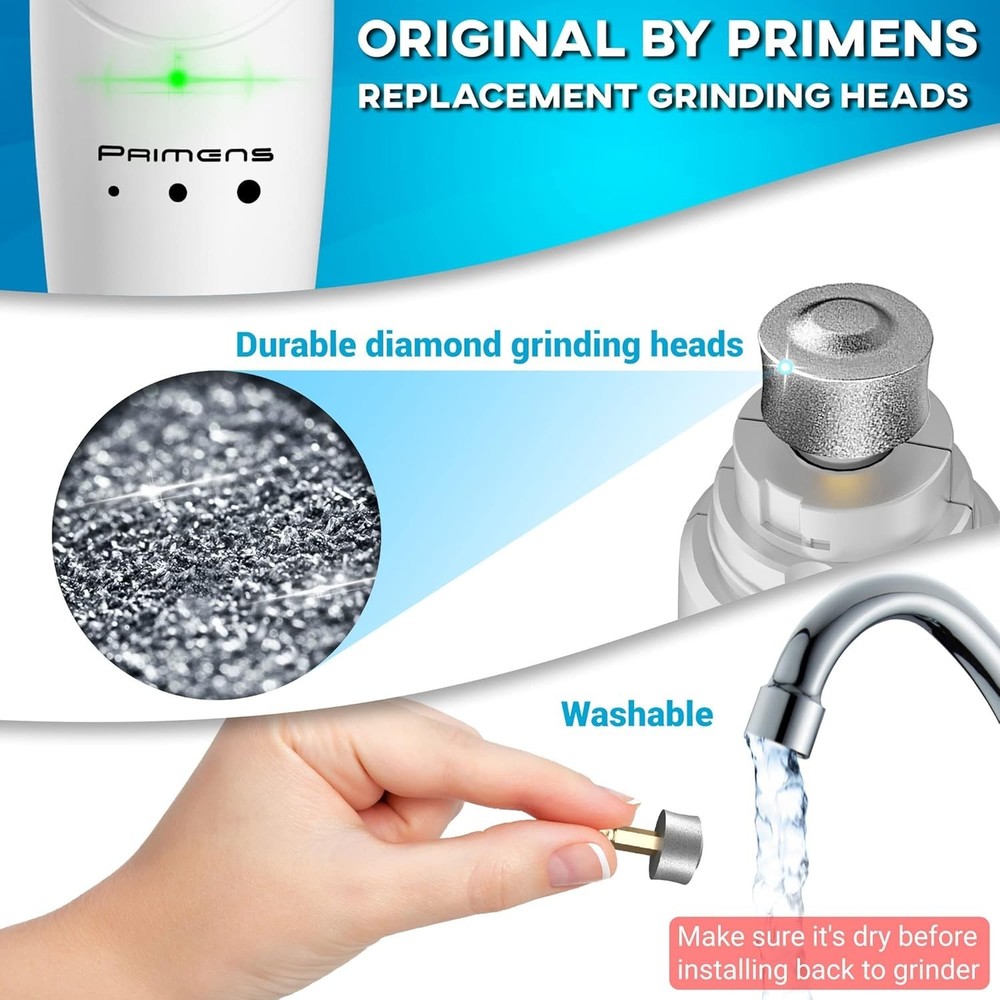 Professional Dog Nail Grinder Replacement Head Pack of 3 Bits - Diamond Repla...
