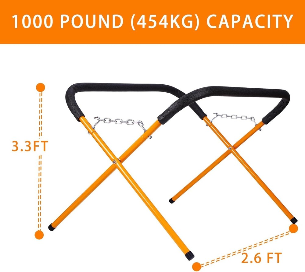 2 Pack Portable Folding Work Stand, 1,000 Pound Capacity Foldable Work Table,...