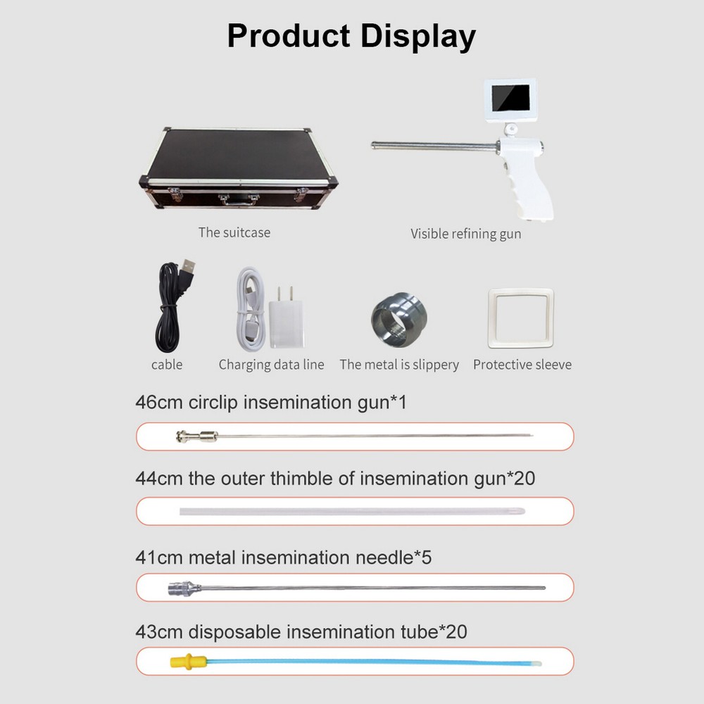 Artificial Insemination Gun Visual Endoscope Pig Sheep Veterinary Breeding Kit