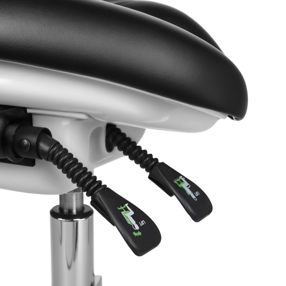 Dental Dynamic Microscope Saddle Chair Stool Foot Controlled PU Leather US
