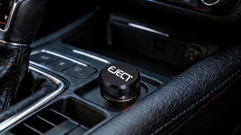 Cigarette Lighter Plug Cover Billet Aluminum Black-eject