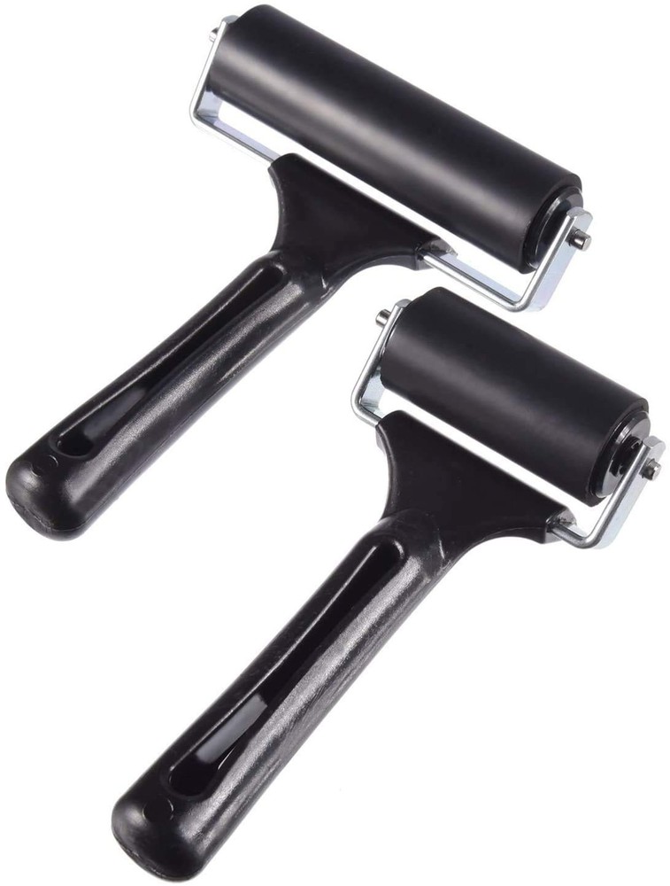 2Pcs Rubber Brayer Roller for Printmaking, Great for Gluing Application Also....