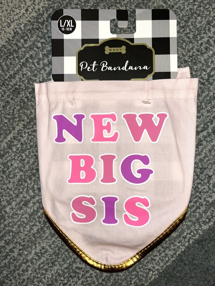 New Big Sis Pet Bandana