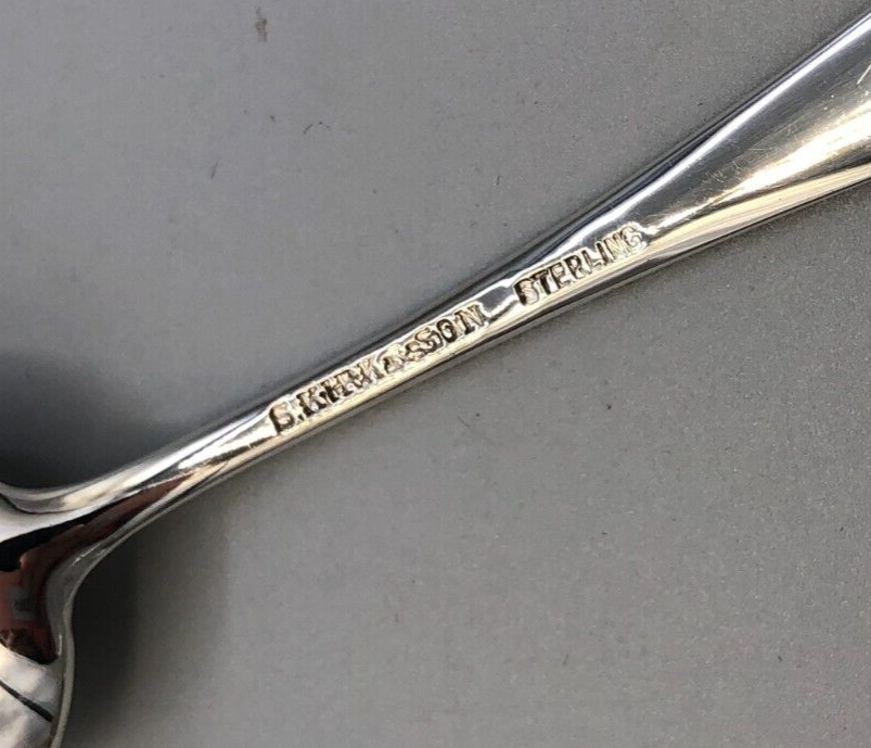 S. Kirk & Son Repousse Sterling Silver Master Salt Spoon 3.75"
