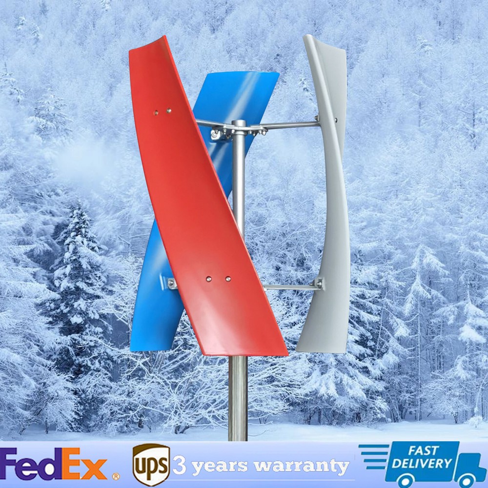 3-Blade Wind Turbine Generator Vertical Wind Power Device w/ Controller 12V 400W