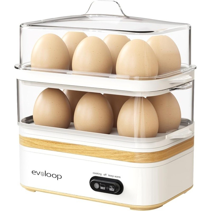 Multi Functional Stackable Egg Cooker Rapid Boil Poach Omelet Easy Clean New
