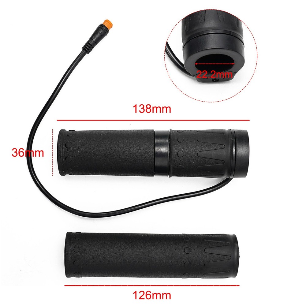 Replace Half Twisting Throttle Bicycle Black Electric Bike Replacement