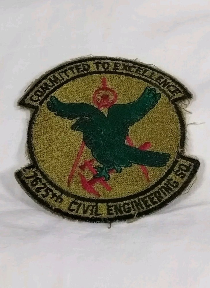 USAF 7625th Civil Engineering Squadron Committed To Excellence Embroidered Patch