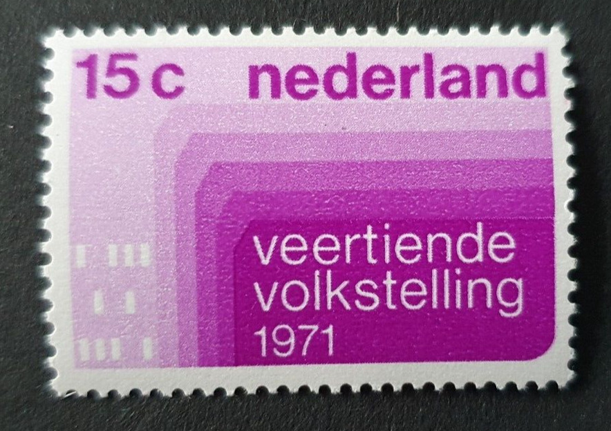 1971 NETHERLANDS NEDERLAND 14th NATIONAL CENSUS VF MNH