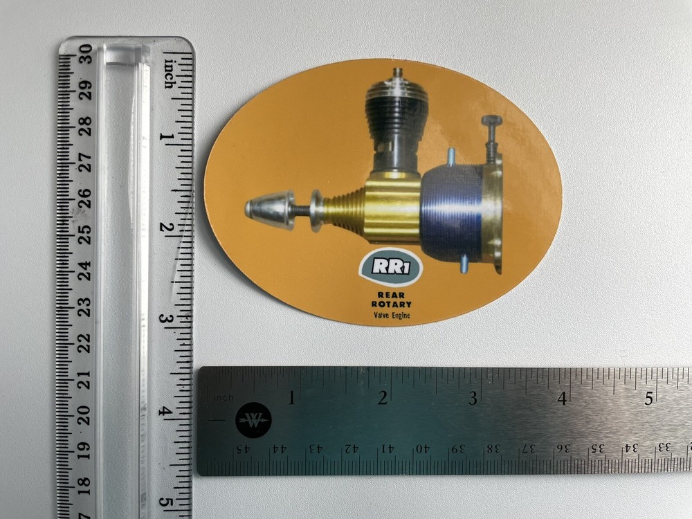 COX THIMBLE DROME RR1 Glossy 4” Sticker 049 MODEL AIRPLANE ENGINE Reproduction