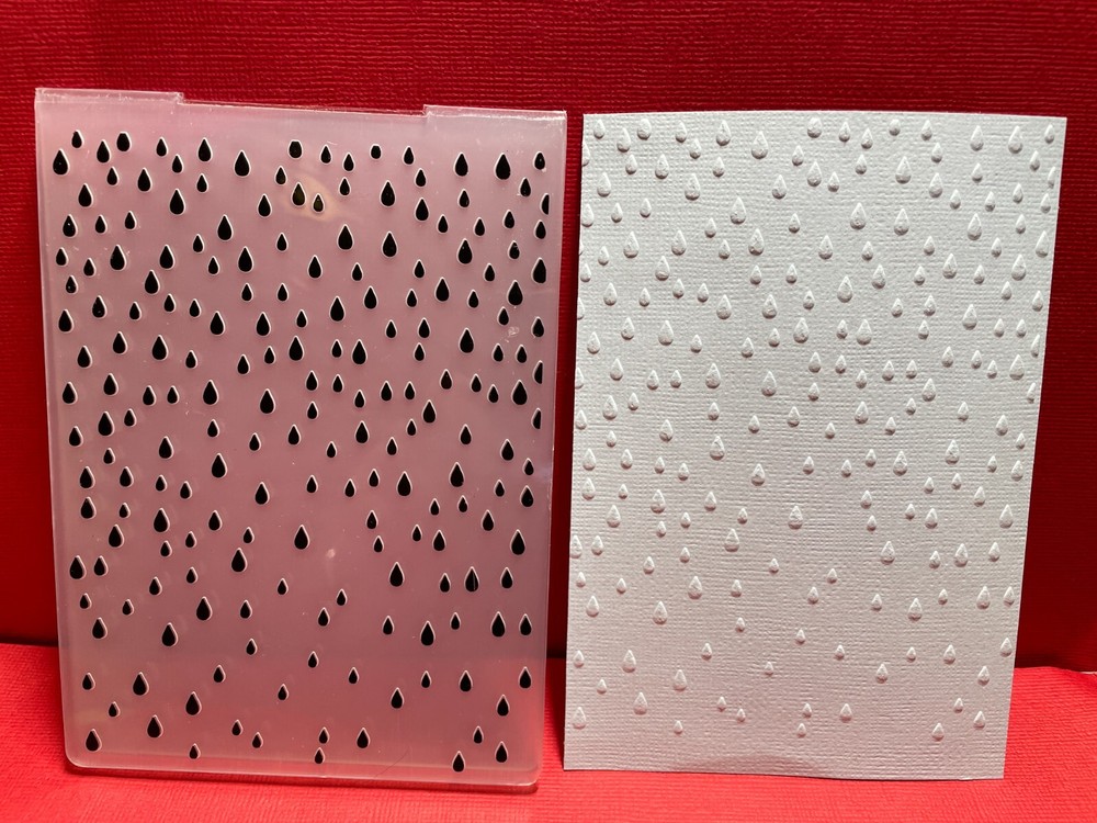 Falling Rain Embossing Folder, Spring Showers, Water drops, droplets