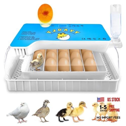 Incubators for Hatching Eggs 15-35 Eggs Incubator with Automatic Egg Blue