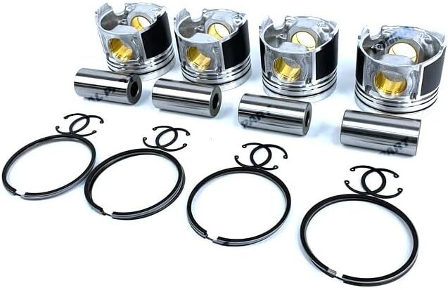4Pcs Piston With Piston Ring+0.5mm For Yanmar 4TNE88 engine (oversize)