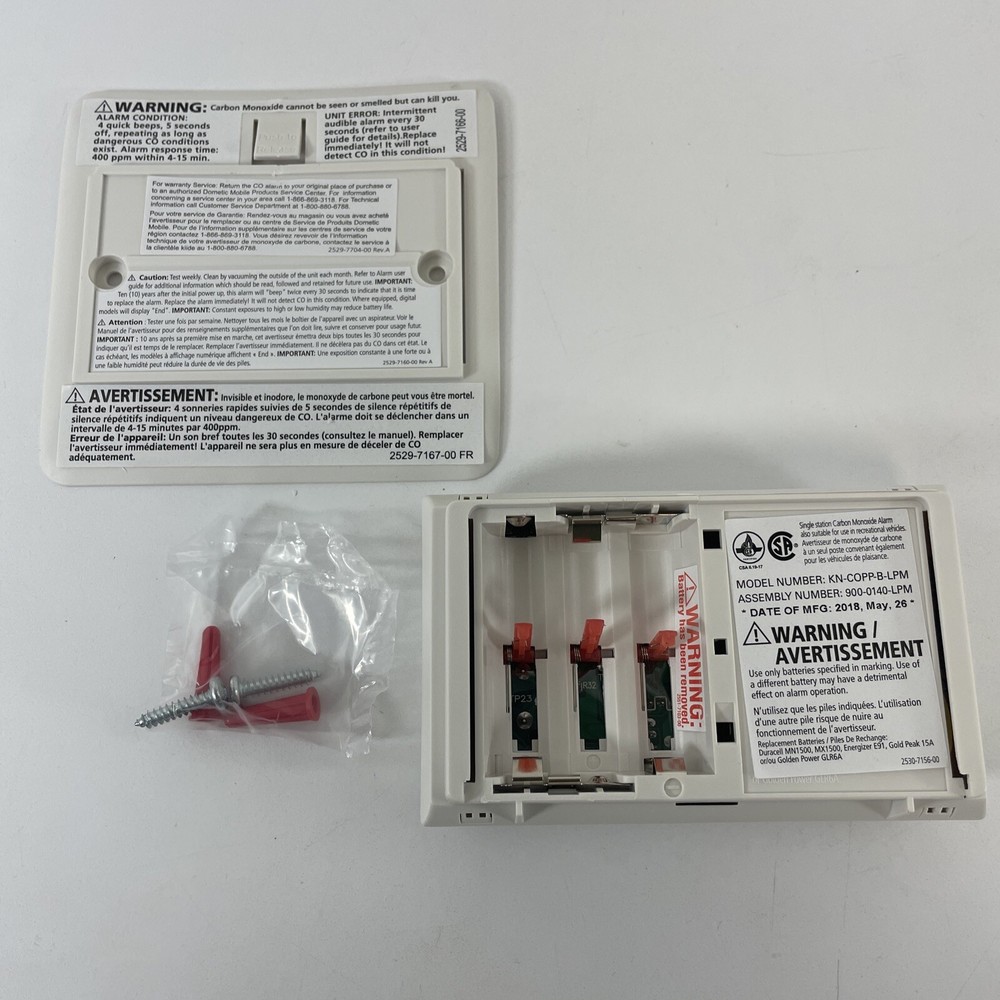 Carbon Monoxide Alarm Detector Digital Display Battery Power RV Camper Home