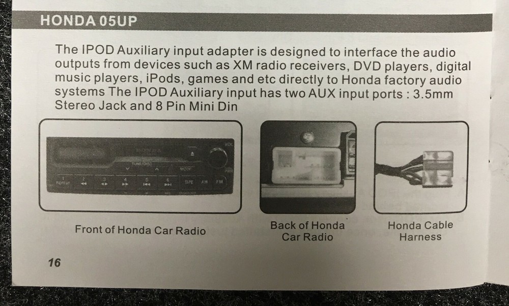 AXXESS AIP-HD02-ID iPOD Auxiliary Input